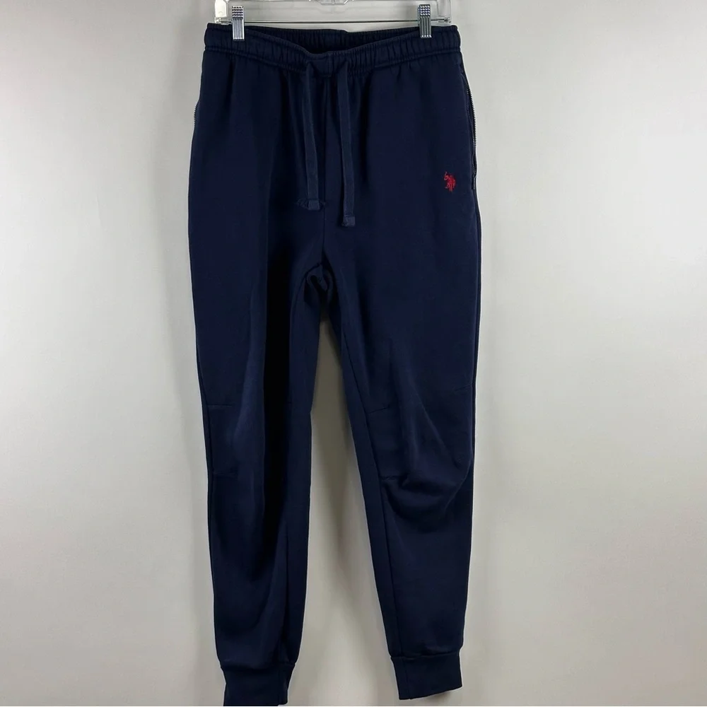 U.S. Polo Assn. Mens Drawstring Waist Classic Fit Fleece Joggers